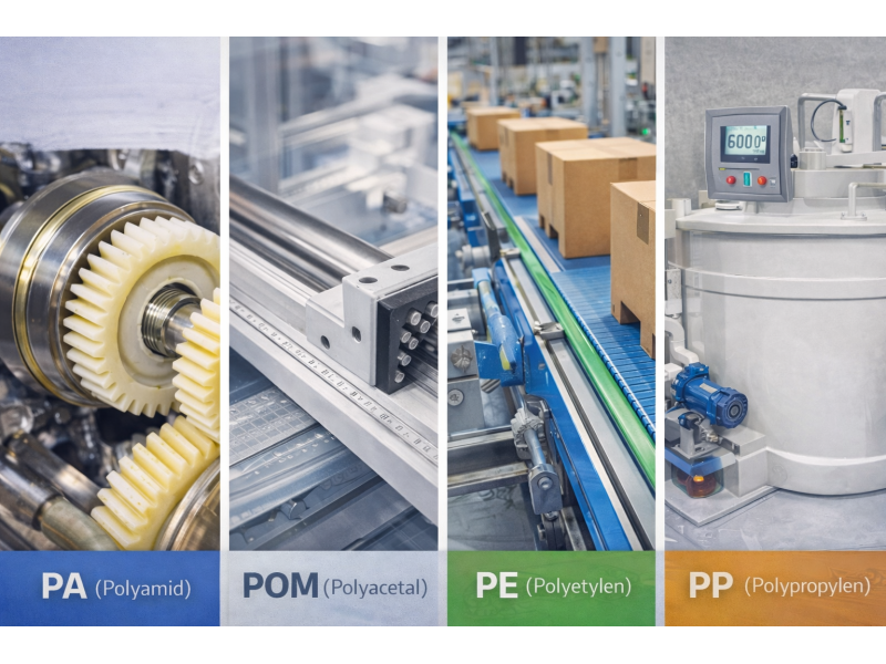 Přehled technických plastů: PA, POM, PE, PP – jak se v nich vyznat
